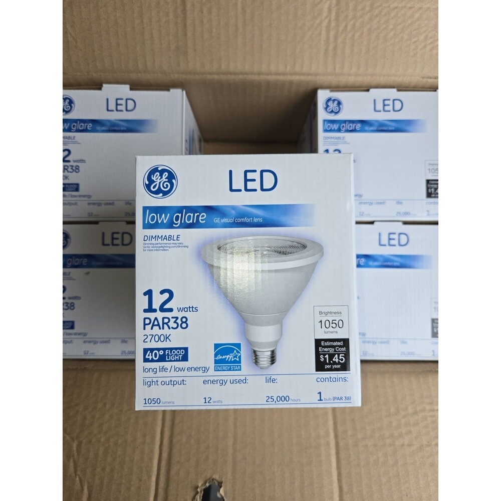 GE LED LOW GLARE VISUAL COMFORT LENS DIMMABLE 12W PAR38 2700K LED12D38W3827/25